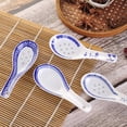 thumbnail image 2 of 4Pcs Ceramic Soup Spoons, Tradition Blue and White Long Handle Asian Soup Spoon, Suitable for Ramen, Noodles, Wonton, Dumpling, Rice, 2 of 8