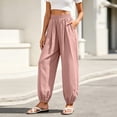 thumbnail image 5 of Noric Women Casual Jogger Pants High Waisted Elastic Waistband with Pockets Loose Fit Cuffed Ankles Workout Trousers, 5 of 9