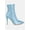 Blue, variant on Moolah Embossed Stiletto Heel Ankle Boots