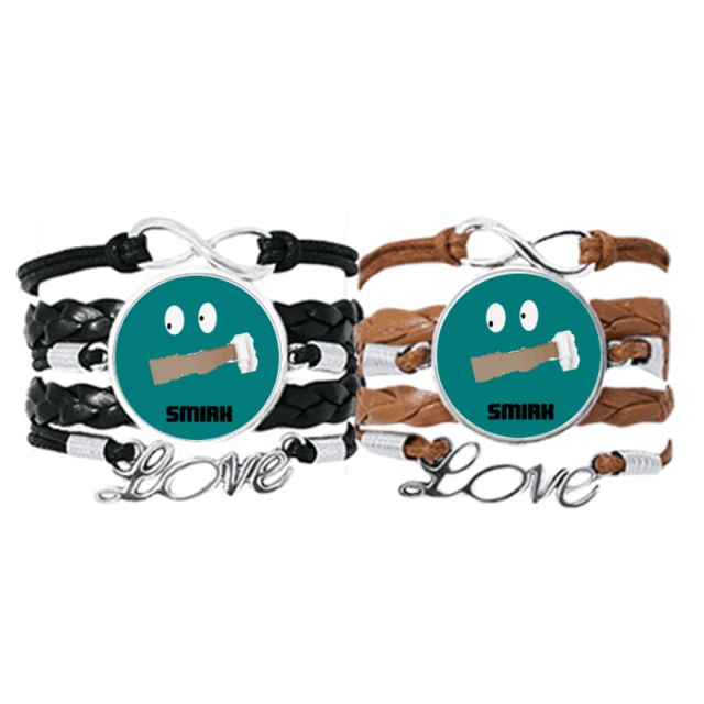 Green Emotion Srk Stare Provoke Bracelet Hand Strap Leather Rope Wristband Double Set