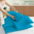 thumbnail image 3 of Bedding Series 600-Thread Count Soft Egyptian Cotton Luxurious 4-PCs Sheet Set Fits Easily Fit upto 9-12" Inch Deep Pockets Solid Pattern ( RV King, Turquoise ), 3 of 6