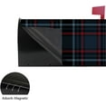 thumbnail image 4 of GZHJMY Magnetic Mailbox Covers Blue Black Red Tartan Plaid Mailbox Stickers MailWraps Post Cover 25.4x20.78 inch Home Decor, 4 of 5