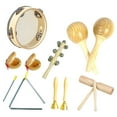 thumbnail image 1 of Percussion Instruments Toy Musical Instrument Set with Storage Bag Natural Wood 7-piece 0.684Kg, 1 of 7