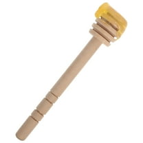 LEORX Dispensing Wooden Honey Spoon Stick Light Yellow 1Pcs For Kitchen Use