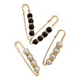 thumbnail image 5 of 4 Pieces Women Pearl Brooch DIY Crafts Waistband Decor Adjust Clip Clasps Tightening Waist Pins for Shirt Shawl Dress D, 5 of 7