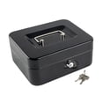 thumbnail image 4 of Medium Cash Box with Money Tray,Small Safe Lock Box with Key,Cash Drawer,7.87x 6.30x 3.54 Black Medium, 4 of 7