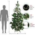 thumbnail image 4 of Northlight 7' Prelit Artificial Christmas Tree Long Needle Pine - Warm Clear Micro Rice LED Lights, 4 of 4