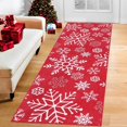 thumbnail image 1 of Area Rugs Washable Christmas Rug  Xmas Holiday Large Area Rug Non Shedding Soft  Christmas Snow Print Solid Rugs for Nursery, Red, 1 of 10