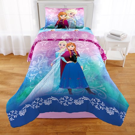 Disney Frozen 2pc Comforter And Sham Set Kids Bedding Reversible