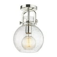 thumbnail image 2 of Innovations Lighting  Newton Sphere - 1 Light 8" Flush Mount Polished Nickel/Seedy, 2 of 5