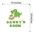 thumbnail image 4 of Custom Name Cartoon Triceratops Dinosaur ArtWall Decal Decoration Joyful Cartoon Cartoon Animals Decorating Ideas for Child's Bedroom Size: 10 In(W) x 10 In(H), 4 of 5