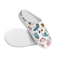 thumbnail image 3 of Lsque Cartoon Animals Pattern Womens Comfort Cotton on Scuff With Memory Foam and Anti-skid Sole Slipper-44/45, 3 of 7