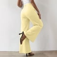 thumbnail image 5 of Straight Wide Leg Dress Pants for Women High Elastic Waist Business Casual Work Office Summer Trousers with Pockets, 5 of 5