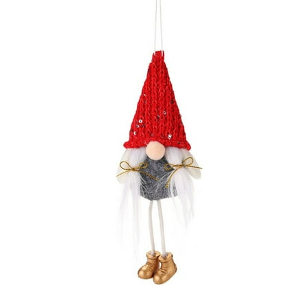 

Pgeraug Christmas decorations Christmas Decoration Knitted Doll Pendant Creative Old Man Doll Hangs Red