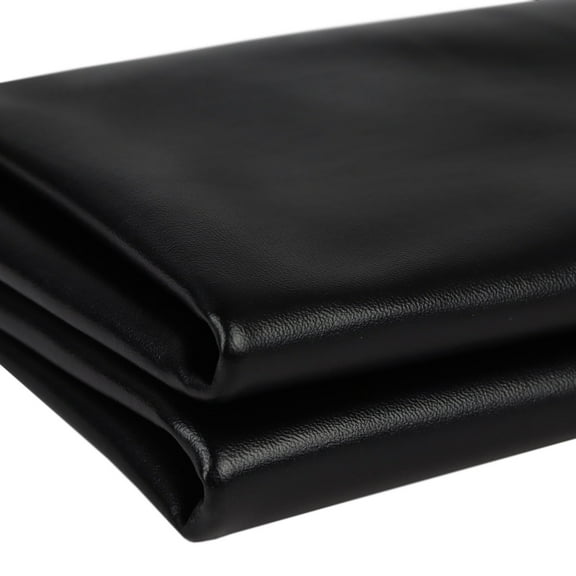EdgeSeal 53 in Wide Vinyl Synthetic PU Leather Fabric Soft Vinyl Marine Material Sheets, Black