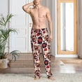 thumbnail image 5 of Mens Pajama Pants - Soft Sleep & Lounge Pants for Men, record lips Skull Cuteness Casual PJ Bottoms Pants with Pockets, 5 of 5