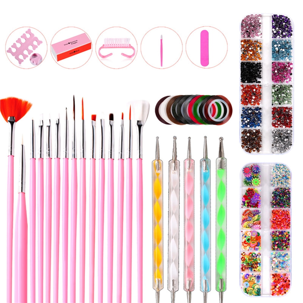 Nail Tool Kit Nail Pens Nail Painting Brushes Nail Dotting Tool Nail