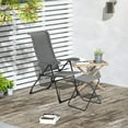 thumbnail image 2 of Outsunny Chaise Longue d'Extérieur avec Repose-Pieds, Fauteuil Inclinable Pliable d'Extérieur, 2 of 10