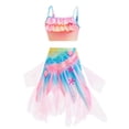thumbnail image 5 of Shadoumai Girls Glitter Mesh 3 Piece Bikini For Girls Beachwear With Comfort Fit And Flowy Skirt, 5 of 8