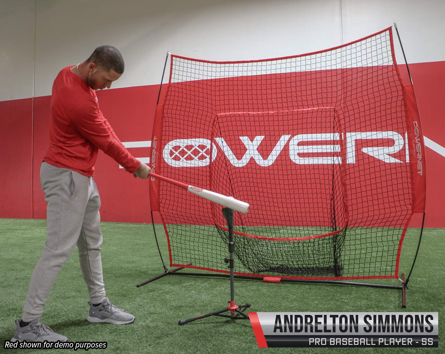 PowerNet 7x7 Baseball Softball Net and Tee Bundle | Durable Construction | Solo Batting Practice for Improved Hitting