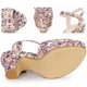 thumbnail image 3 of Sandalias de tacón grueso Con tira trasera y tacón de plataforma floral para mujer Perphy Rosado 38, 3 of 4