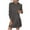 Gray, variant on Elainilye Fashion Women's Casual Dresses Casual Solid Color Long Sleeve Loose Hooded Dress with Pocket,Black