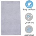 thumbnail image 2 of Premium Microfiber Waffle Weave Kitchen Towels, 16 x 28 Inch Ultra Absorbent and Solid Color Dish Towels, 4 Pack, Grey, 2 of 7