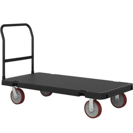 Suncast Commercial Resin Platform Truck, 1,600 lb Capacity, 30.25 x 64.5 x 41, Black