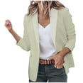 thumbnail image 2 of Aboser Casual Blazers for Women Work Office Blazer Jackets Lapel Open Front Cardigan Long Sleeve Business Suit Jacket Plus Size Fashion Blazers, 2 of 5
