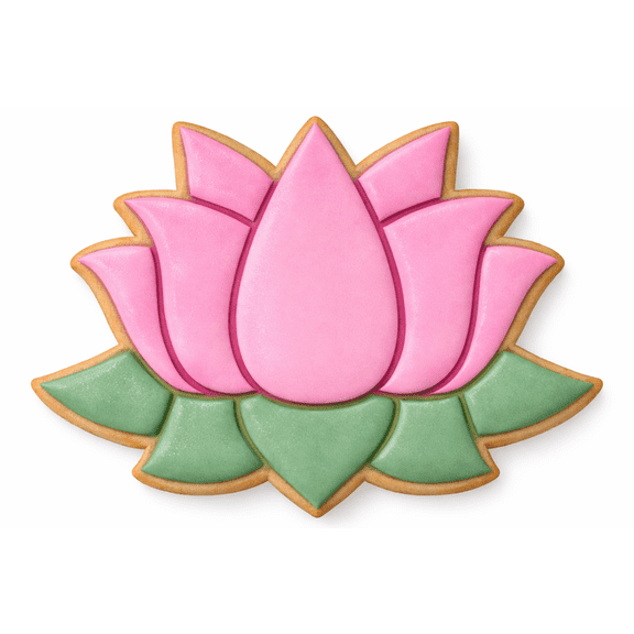 Blooming Lotus Cookie Cutter and Stamp