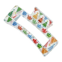 Unique Bargains 1 Pc Christmas Hair Clips Square Tree Hairdo Clip for Christmas 3.35"x1.77"x1.57" Clear