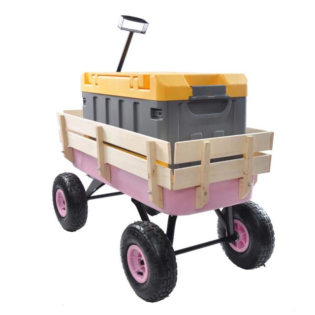 3 cu.ft. Steel Cargo Wagon with Removable Side Children Kids' Pull
