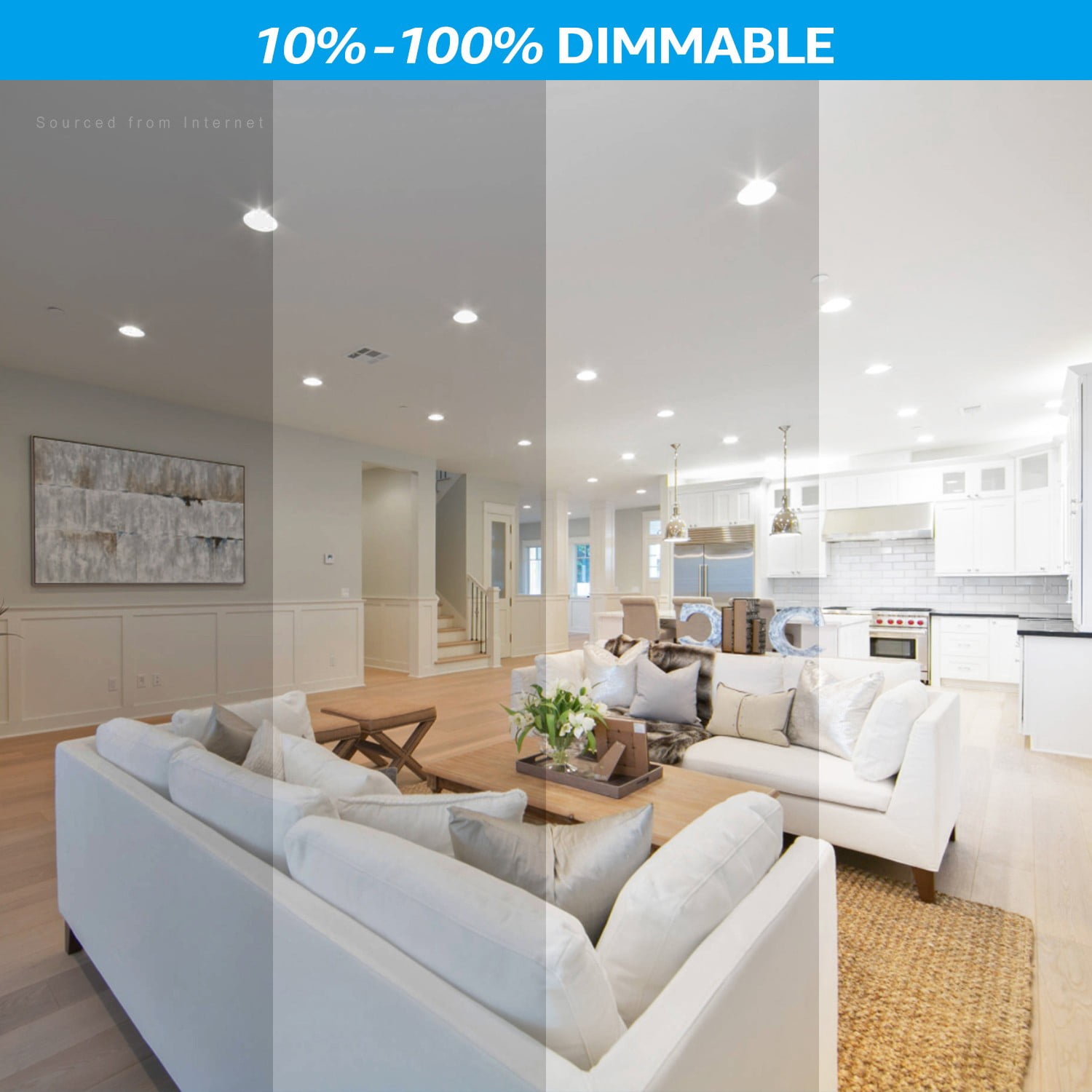 12 Pack 15W PAR38 Dimmable LED Spotlight Bulb, 120W Eqv., 1250lm, UL & Energy Star Listed, 4000K Cool White, E26 Standard Base, for 6 Inch Recessed Can Trim