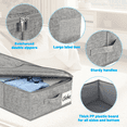 thumbnail image 4 of Under Bed Storage Container Bins 2 Pack, Low Profile Foldable Underbed Clothes Storage Organizer W/ Ultra Thick Fabric and Sturdy Bottom/Sides, Dual Zipper Storage Box for Dorm and Home 30x16x6.7", 4 of 7
