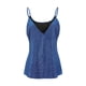 thumbnail image 2 of Txlixc Camisola para mujer, cuello en V con purpurina para adultos, sin mangas, sin espalda, con correa de espagueti para mujer Txlixc  Estilo de ocio, 2 of 8