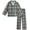 White/Green Plaid, variant on PJ's & Presents Boys' Christmas Pajamas - 2 Piece Plaid Flannel Coat Front Holiday Pajama Pants Set