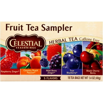 Celestial Seasonings al Tea, Caffeine Free Fruit Tea Sampler, 18 Count Tea Bags