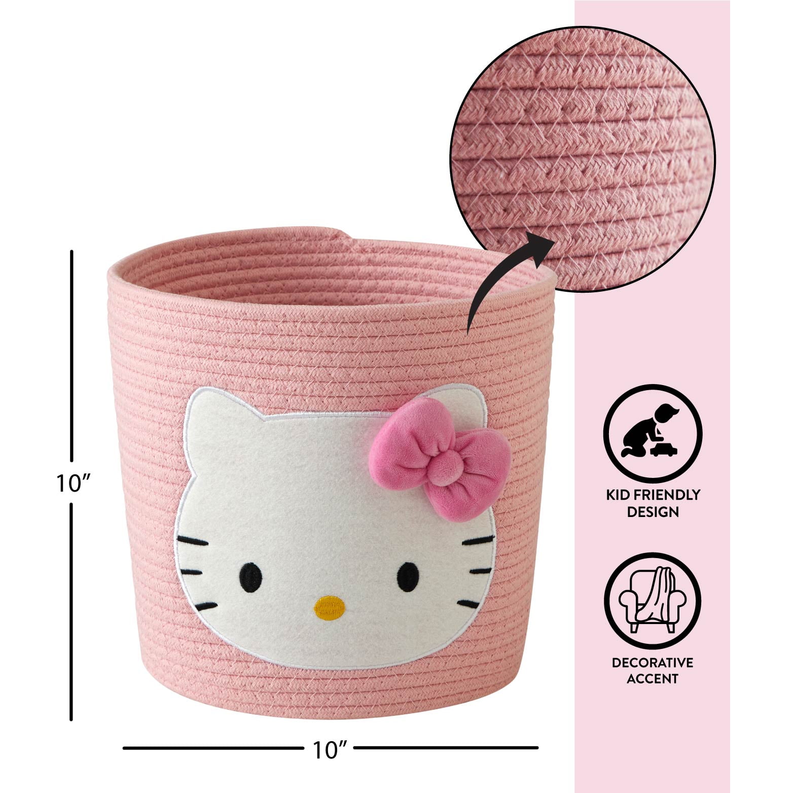 Hello Kitty Kids Rope Storage Bin