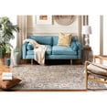 thumbnail image 3 of SAFAVIEH Madison Joandra Vintage Floral Area Rug, Grey/Light Blue, 6'7" x 6'7" Square, 3 of 8