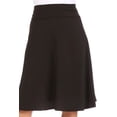 thumbnail image 5 of Women's Elegant Casual Midi Skirt with Foldable Waist and Stretch Fabric, 5 of 7