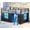 Black, variant on Toogaho Twin Loft Bed with 14 Storage Drawers,2 Open Shelves and LED Lights,Metal Low Loft Bed with 13.6"H Safety Guardrail & Ladder & Under-Bed Play Space,Black
