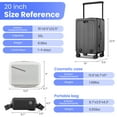 Versatile Aluminum Frame CarryOn Luggage with USB Charging Port, Front