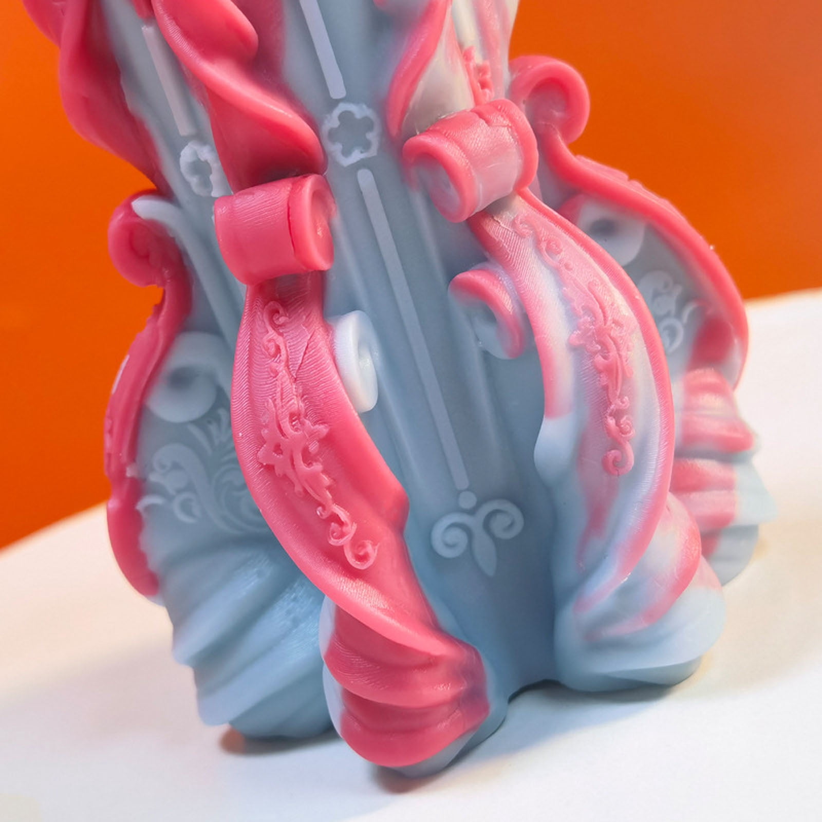 3D Pillar Candle Mold Craft Silicone Mold for Crafting Candle Plaster Art Crafts Room Ornament Cake Fondant Decoration