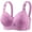 Purple, variant on VONCOS Womens Wireless Bra Plus Size Full Coverage Lace Bra Comfort Everyday Seamless Bra with Adjustable Straps Supportive Green 36-46,Size 42