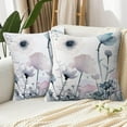thumbnail image 5 of Flower Throw Pillow Covers 18x18 Set of 2 Flowers Pillow Cushion Cases Modern Decorative Square Pillowcases for Sofa Couch Bed, 5 of 6