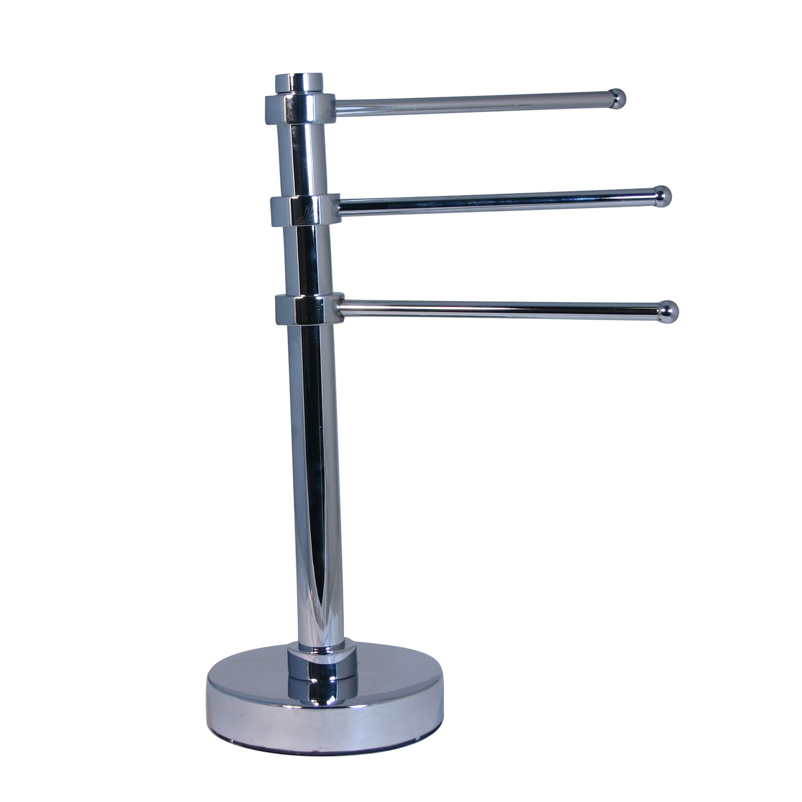 Vanity Top 3 Swing Arm Guest Towel Holder in Polished Chrome