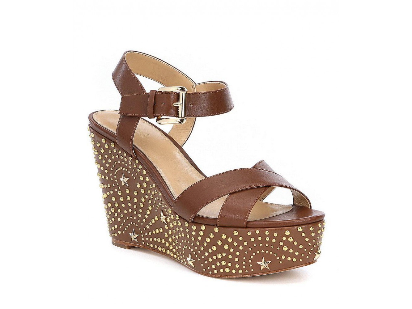 michael kors sia leather platform sandal