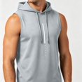 thumbnail image 6 of Stamzod Sleeveless Hoodies for Men Summer Casual Muscle Fit Hooded Sweat Shirt Oversized Workout Hoodie Gym Clothes for Men Gray XXL, 6 of 7