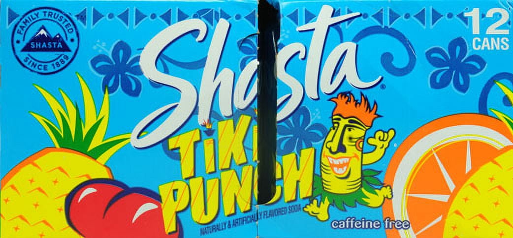 Shasta Caffeine-Free Tiki Punch Soda, 12 Fl. Oz., 12 Count
