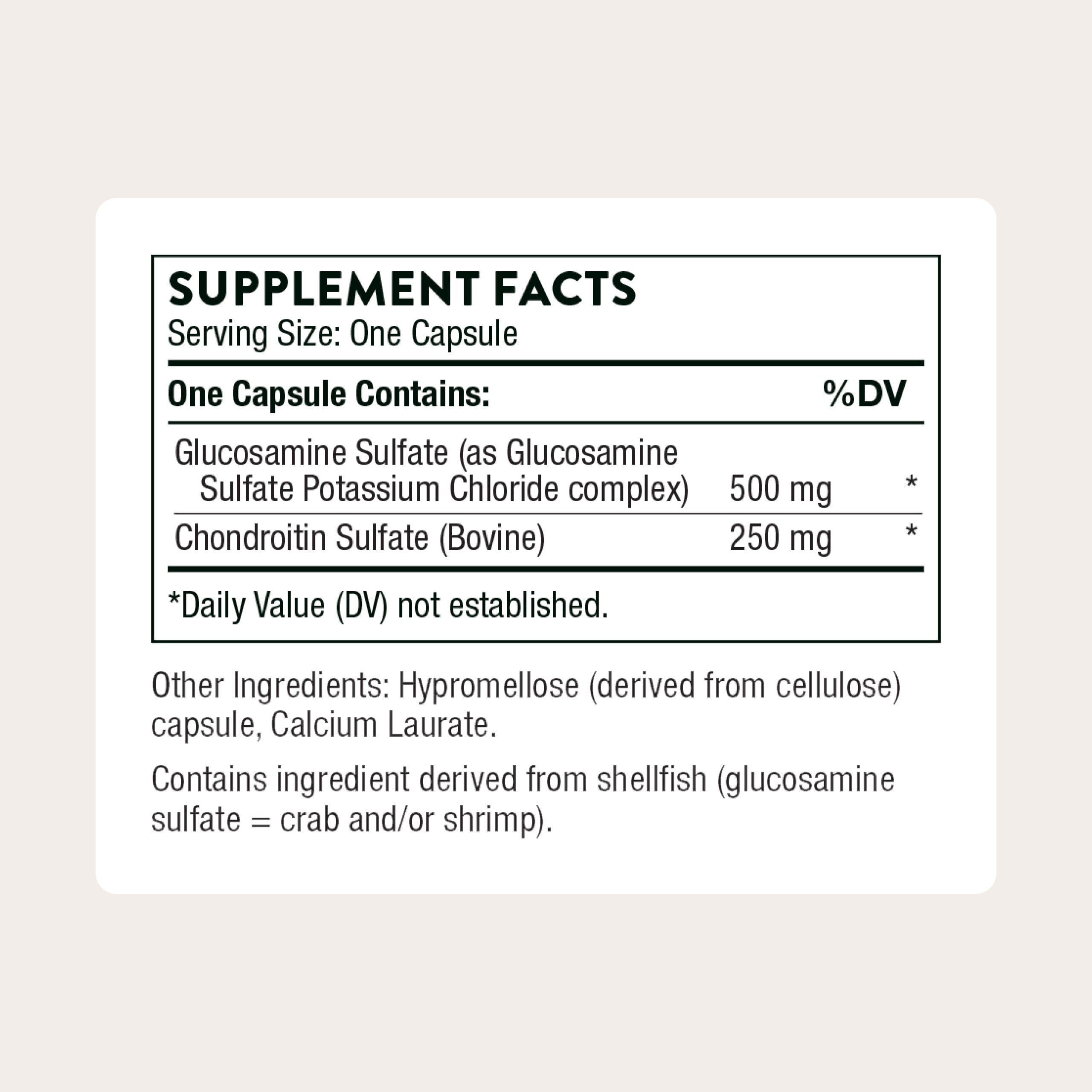 THORNE - Glucosamine & Chondroitin - Support to Maintain Healthy Joint Function and Mobility* - 90 Capsules